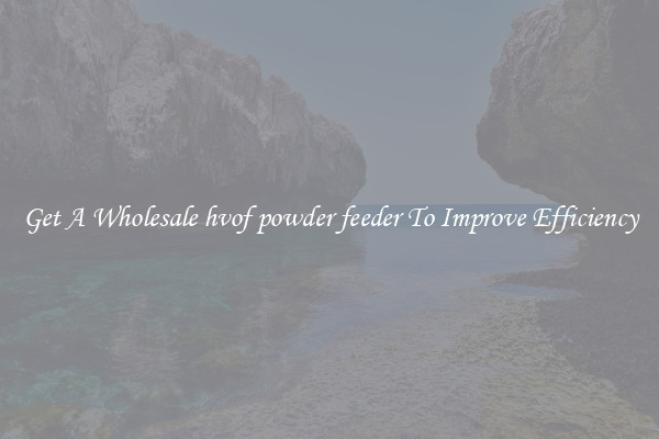 Get A Wholesale hvof powder feeder To Improve Efficiency
