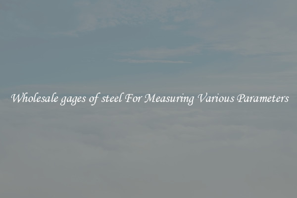 Wholesale gages of steel For Measuring Various Parameters