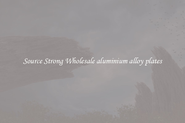 Source Strong Wholesale aluminium alloy plates