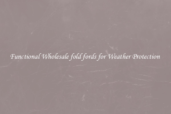 Functional Wholesale fold fords for Weather Protection 