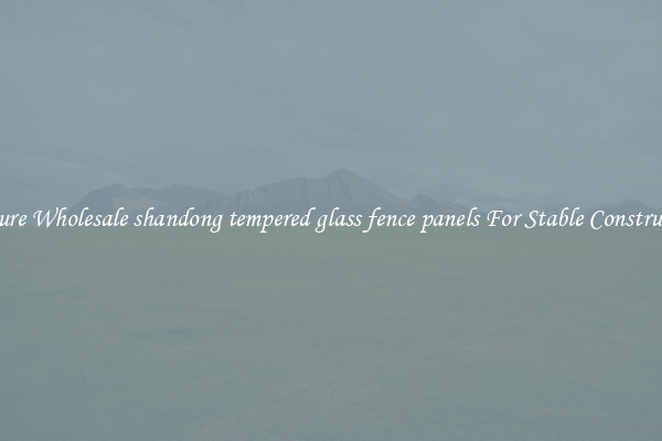 Procure Wholesale shandong tempered glass fence panels For Stable Construction