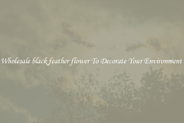Wholesale black feather flower To Decorate Your Environment 