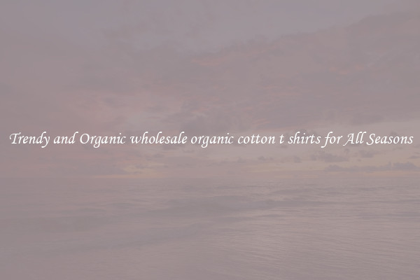 Trendy and Organic wholesale organic cotton t shirts for All Seasons