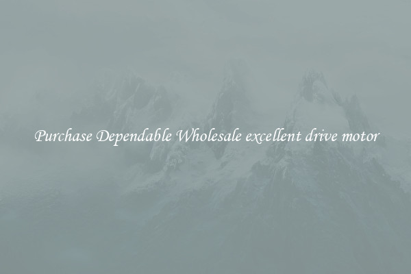 Purchase Dependable Wholesale excellent drive motor
