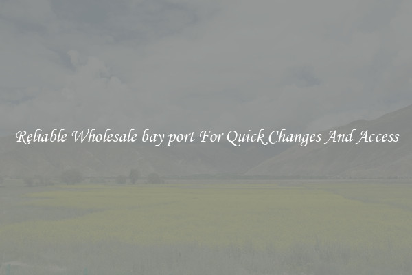 Reliable Wholesale bay port For Quick Changes And Access